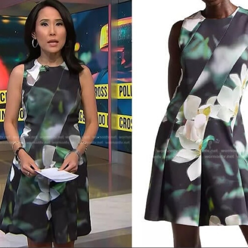 Ted Baker Maggnie Floral Print Neoprene Skater Dress, Women's Size 2 - Picture 7 of 7